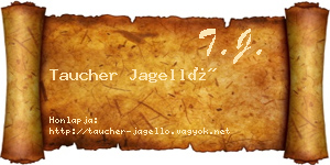 Taucher Jagelló névjegykártya